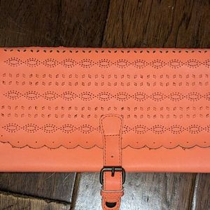 American Eagle Outfitters Clutch Purse Snap Closure Burnt Orange